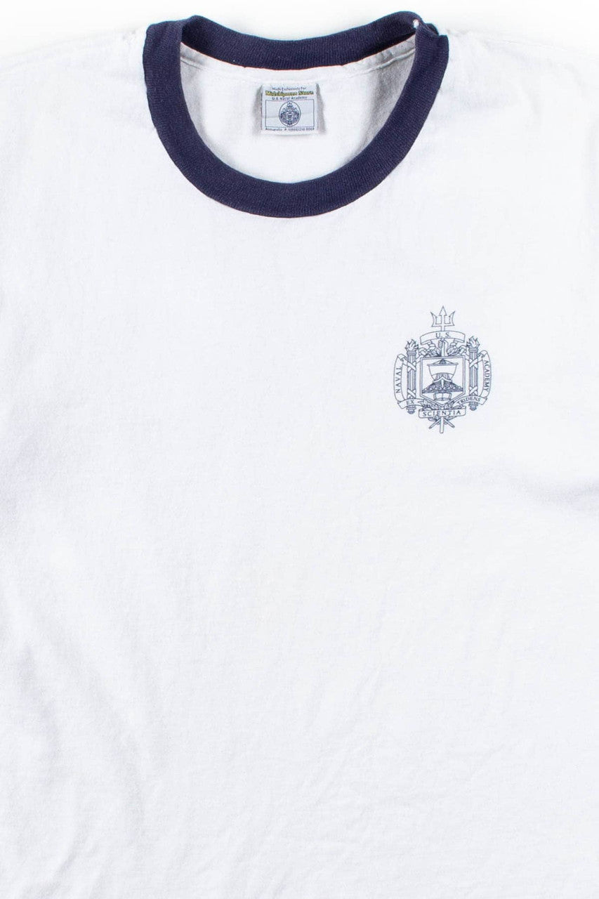 U.S. Naval Academy Ringer T-Shirt (Single Stitch)
