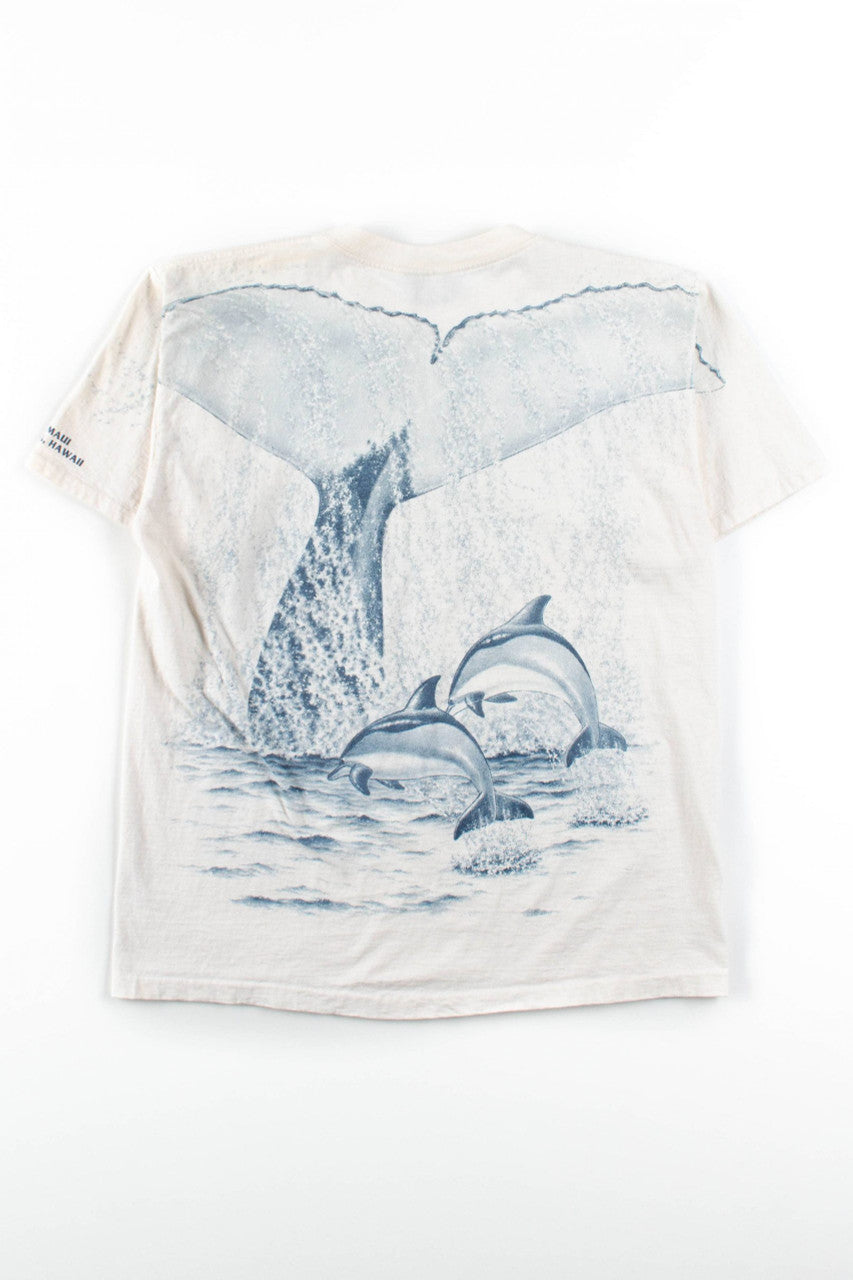 Whale & Dolphins T-Shirt (Single Stitch)