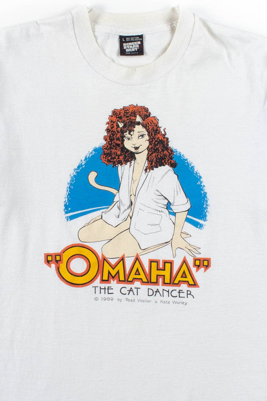 "Omaha" The Cat Dancer T-Shirt (1989, Single Stitch)