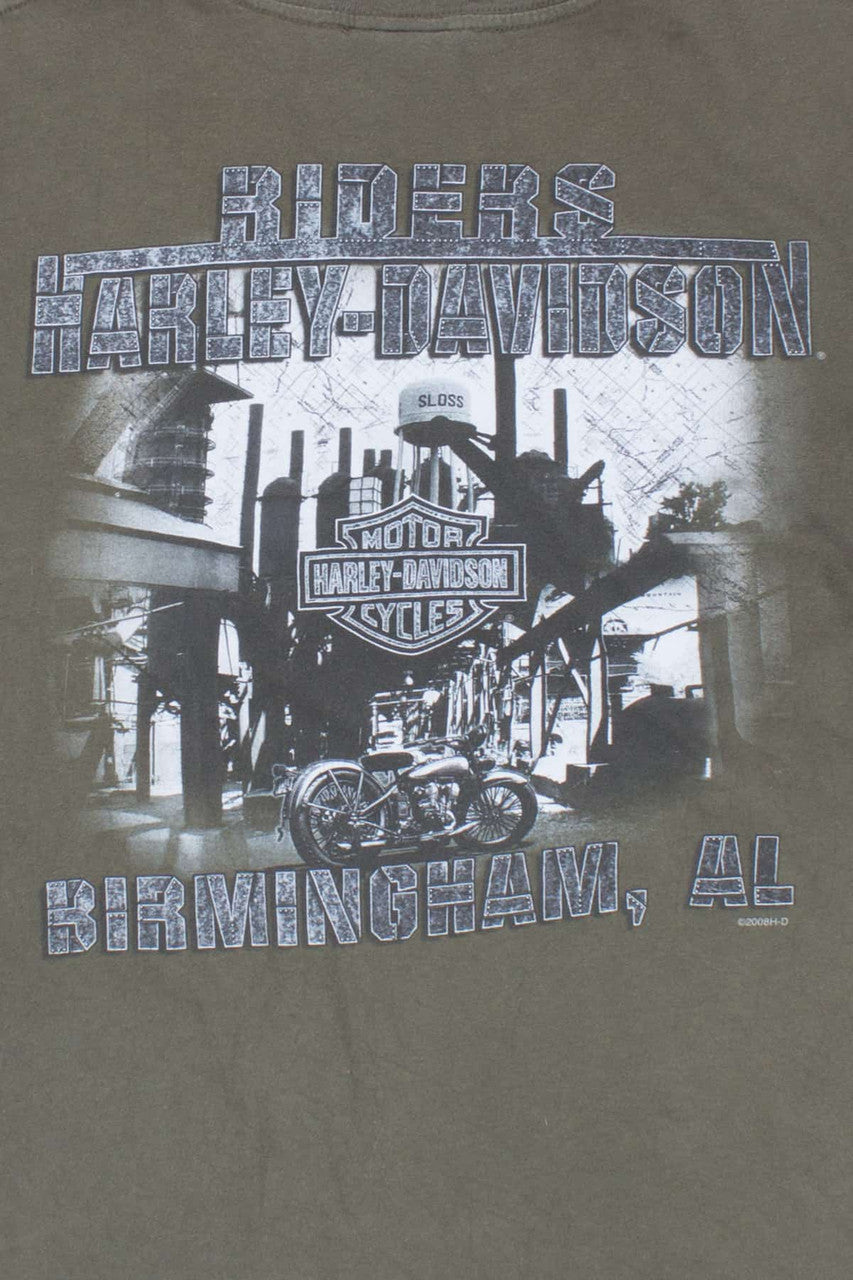 Army Green Harley Davidson T-shirt