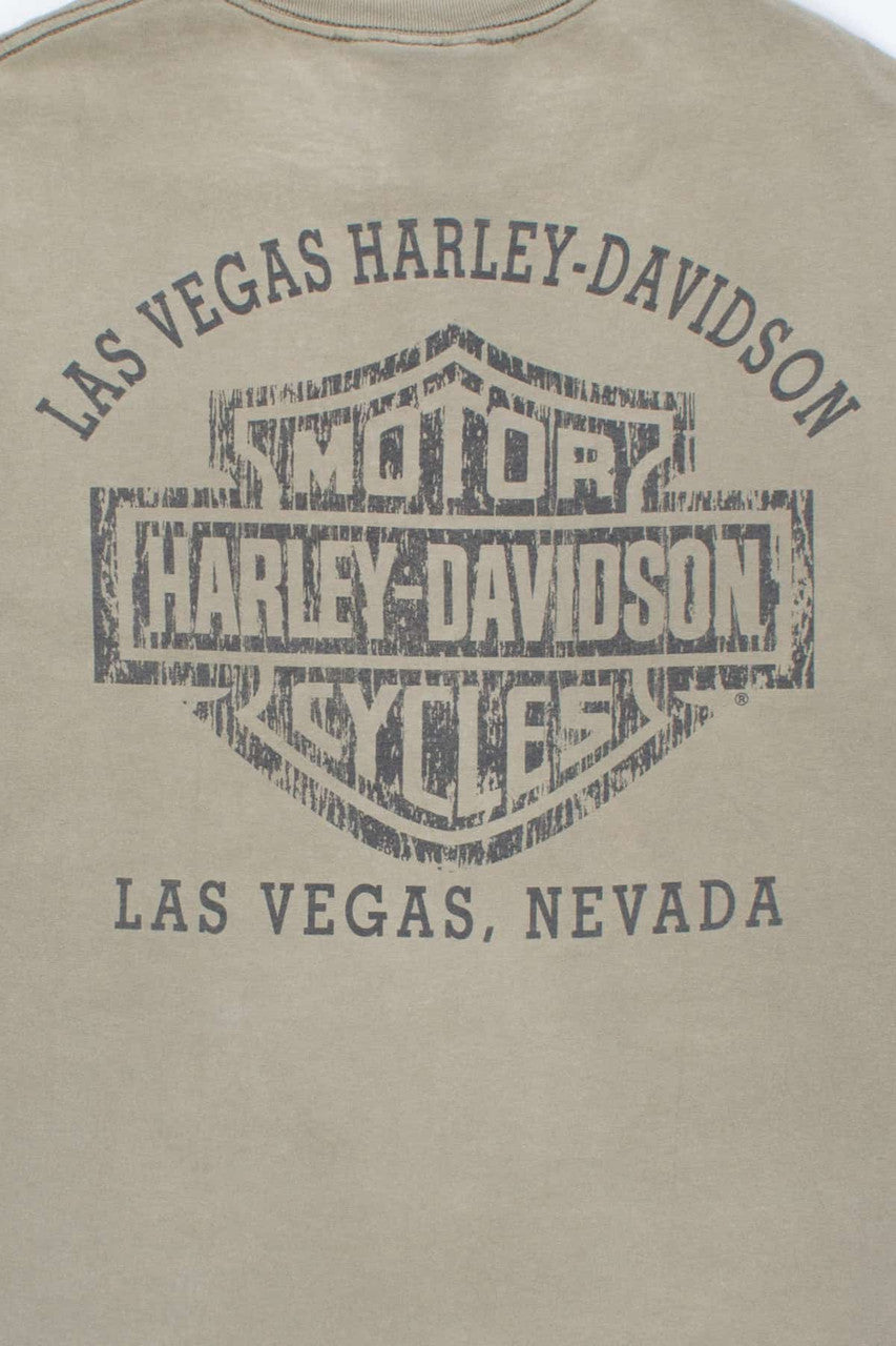 Army Green Las Vegas Harley T-shirt