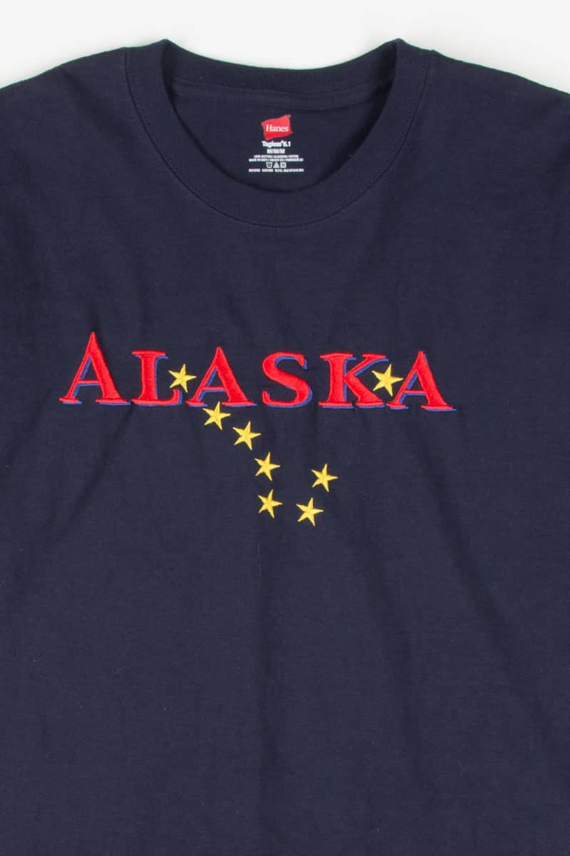 Alaska Embroidered Big Dipper Stars Souvenir T-Shirt