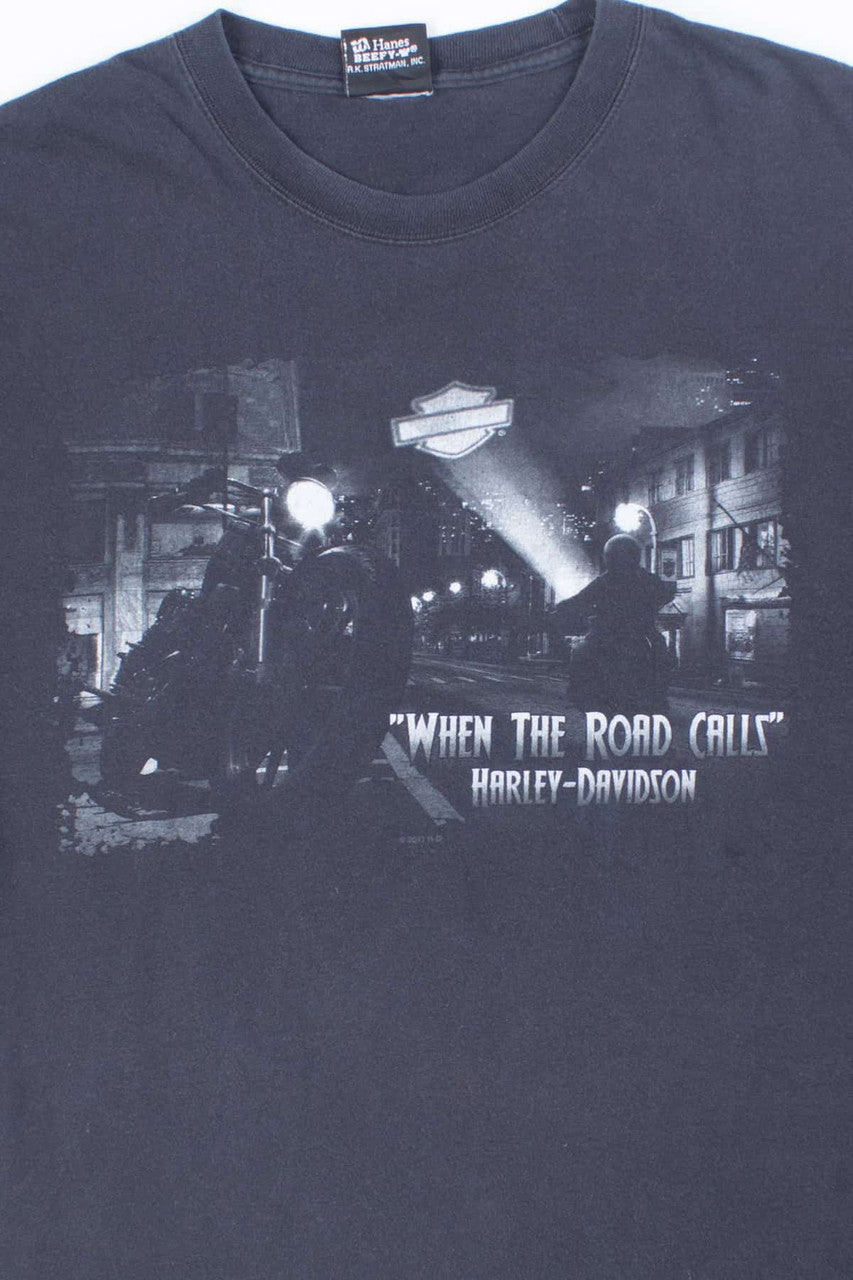 Black & White Headlight Harley-Davidson T-shirt
