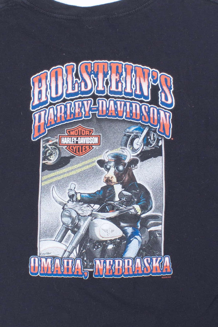 Cow on Motorcycle Harley-Davidson T-shirt