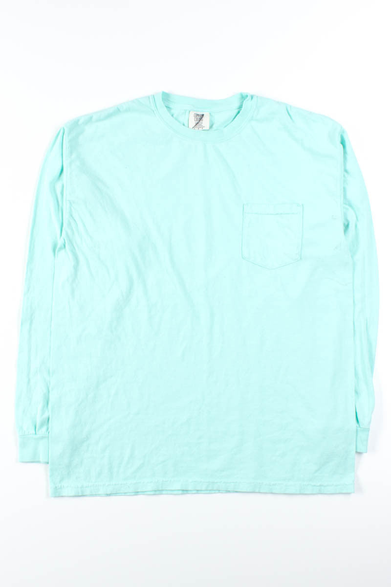 Aqua Long Sleeve Pocket Tee