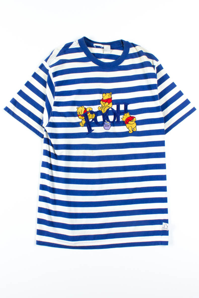 Blue Striped Pooh T-Shirt