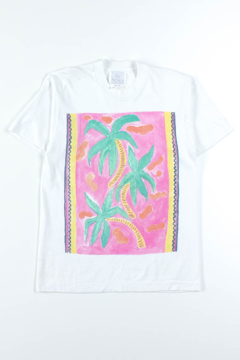 Watercolor Palm Print T-Shirt