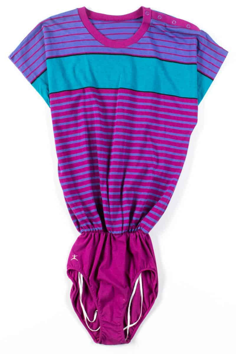Purple & Teal Striped Leotard
