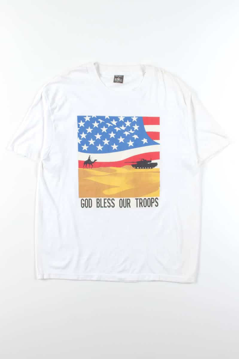 God Bless Our Troops Vintage T-Shirt