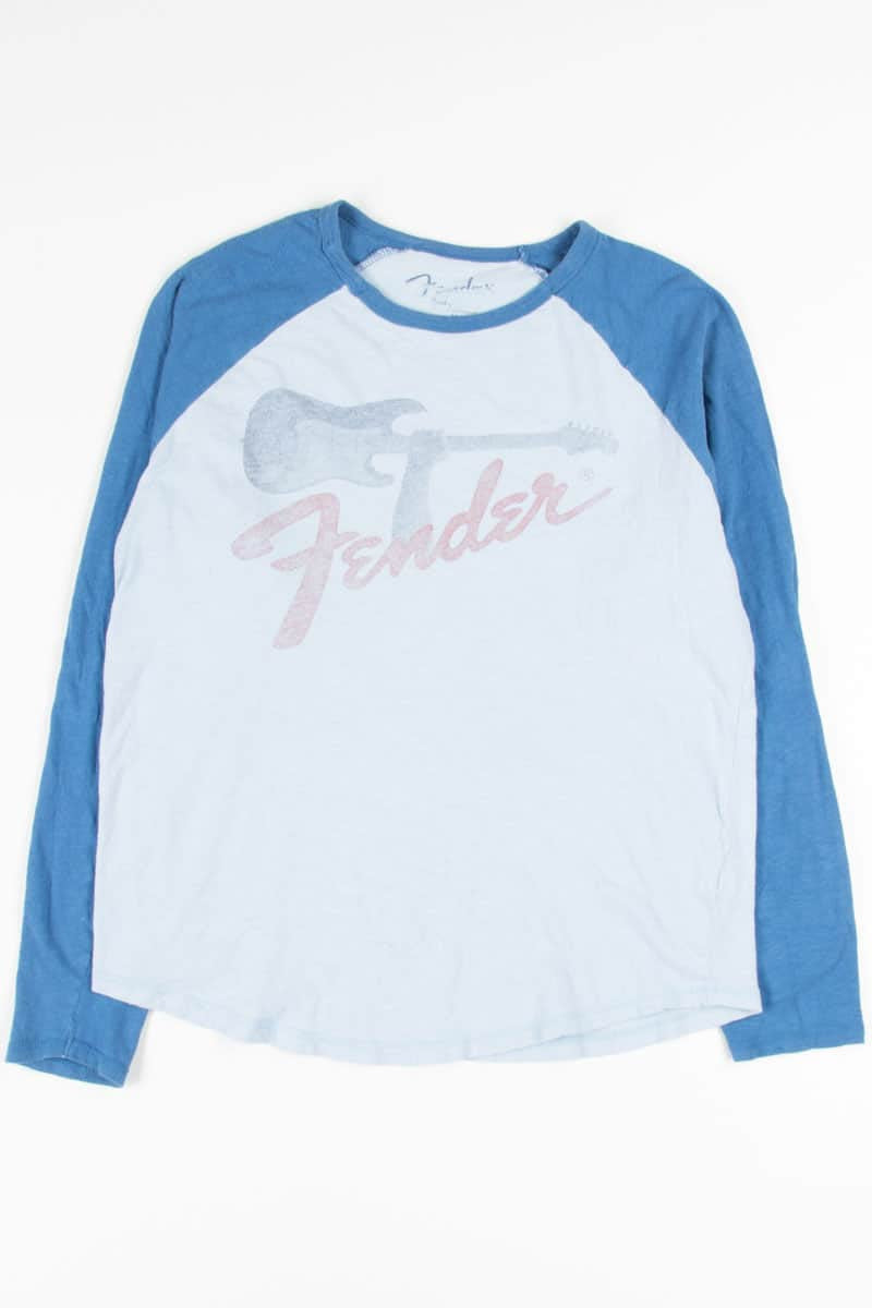 Blue Fender Baseball T-Shirt