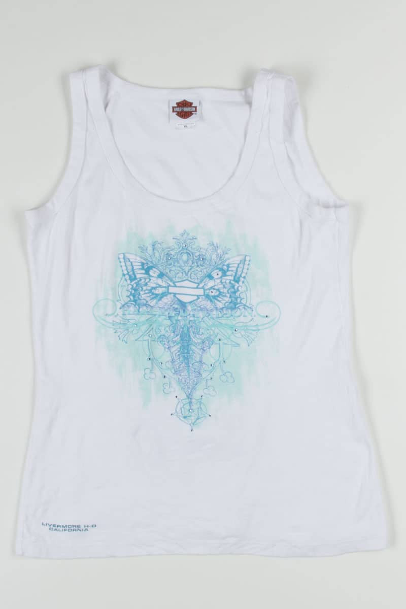 Butterfly Swirls Harley-Davidson Tank