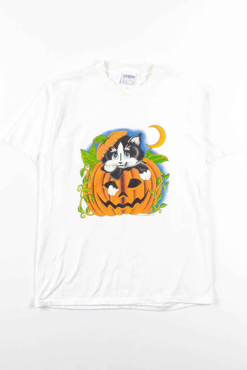 Kitten In A Pumpkin T-Shirt