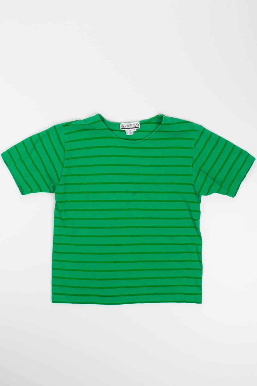 Green Striped Vintage Tee
