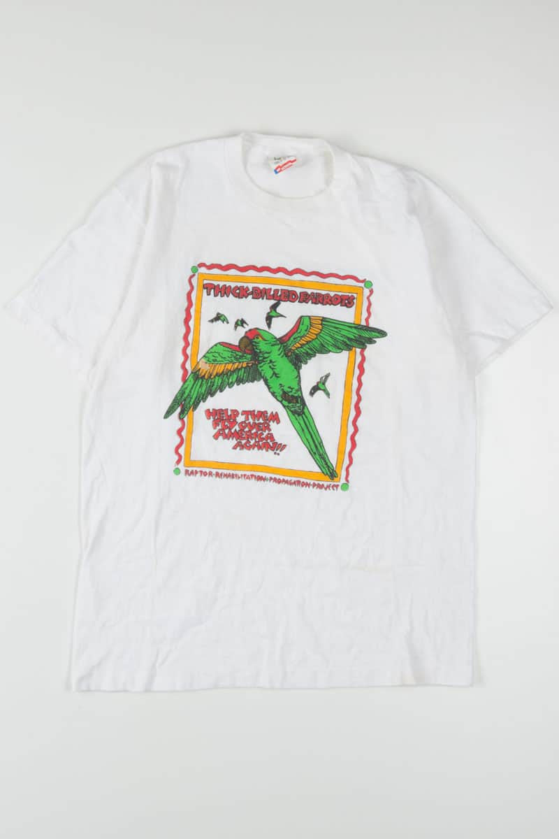Preserve Habitat Of The Thick-Billed Parrot Vintage T-Shirt (Single Stitch)