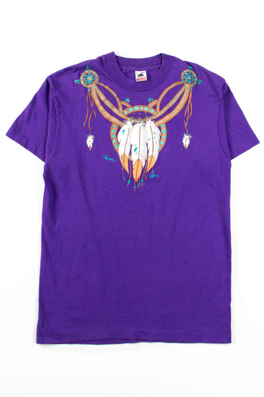 Texas Feathers T-Shirt (Single Stitch)