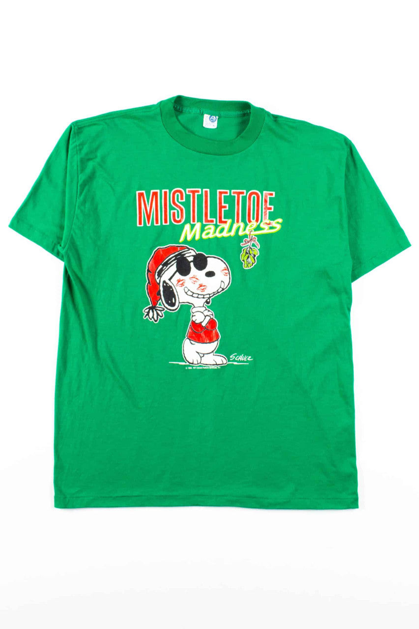 Mistletoe Madness Snoopy T-Shirt (Single Stitch)