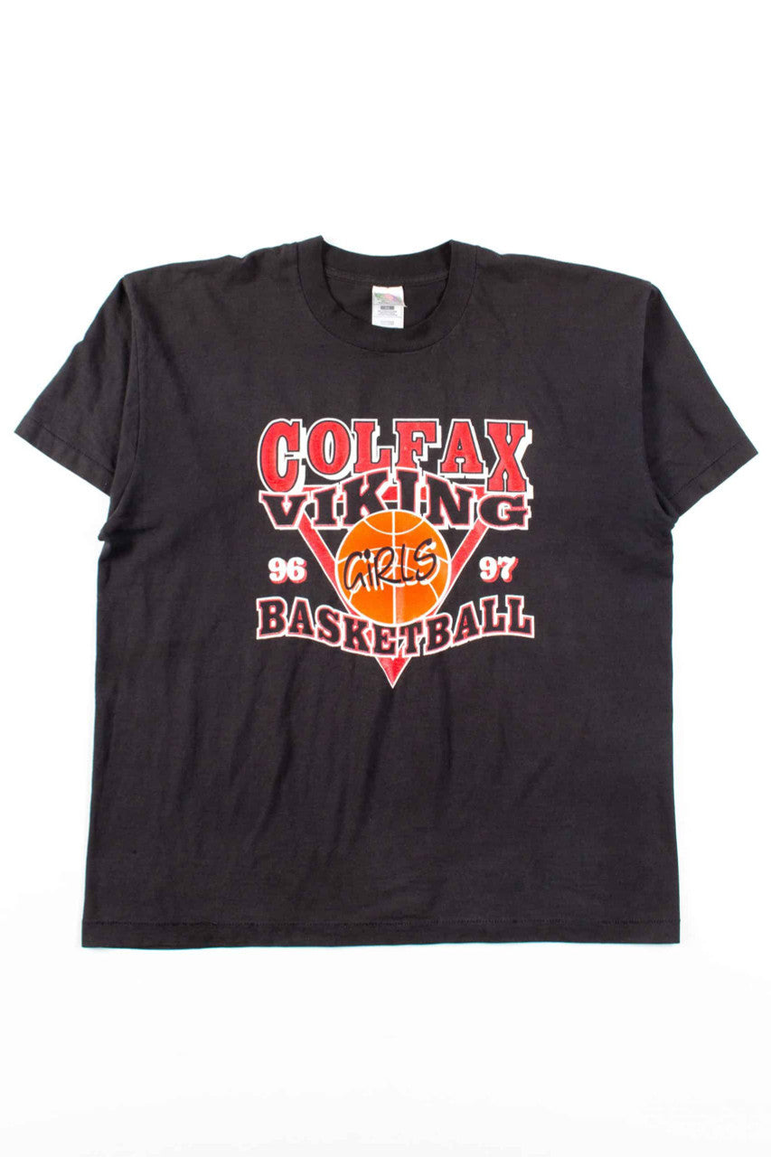 Colfax Viking Girls Basketball T-Shirt (1996, Single Stitch)