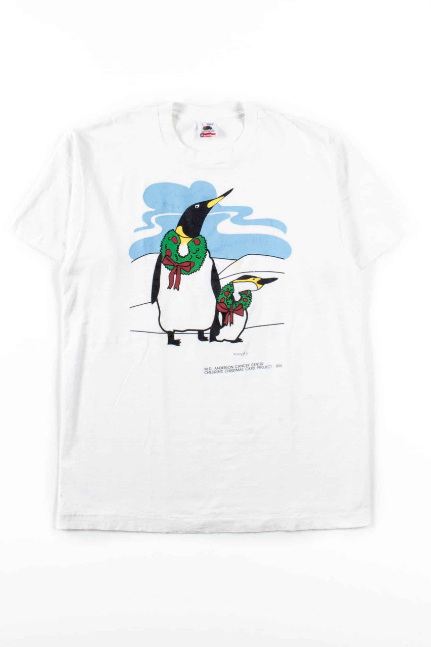 Christmas Penguins T-Shirt (1991, Single Stitch)