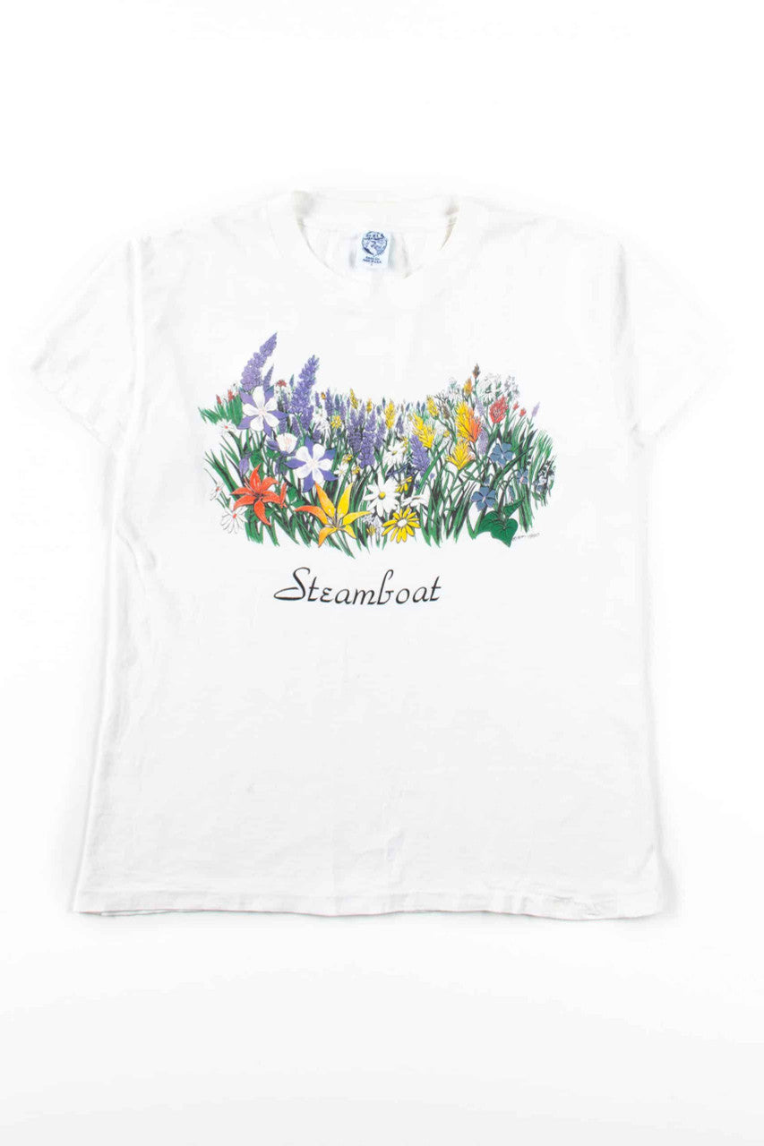 Steamboat Flowers T-Shirt (1990, Single Stitch)