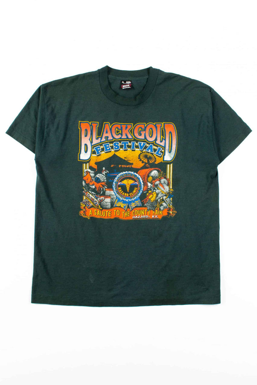 Black Gold Festival T-Shirt (Single Stitch)
