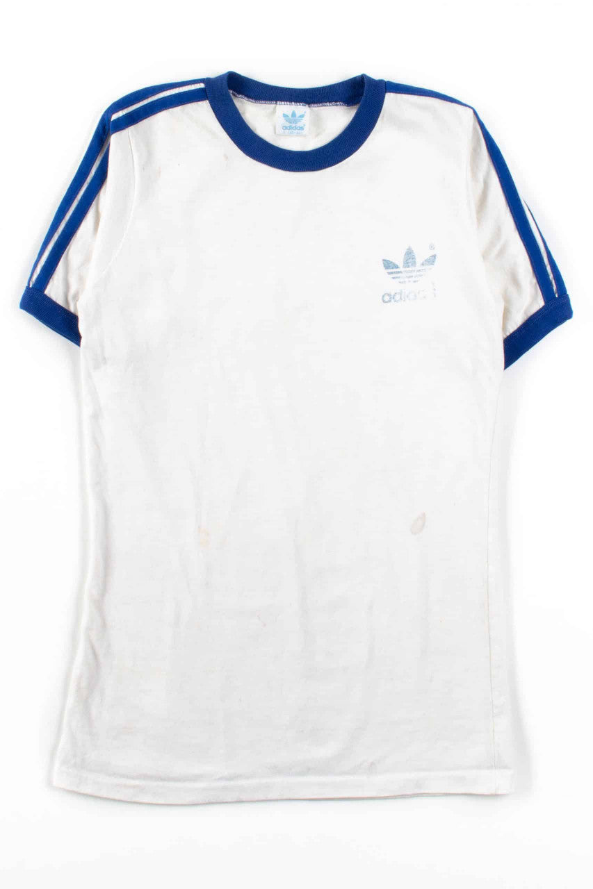 Vintage (70s/80s) Faded Three Stripe Adidas T-Shirt