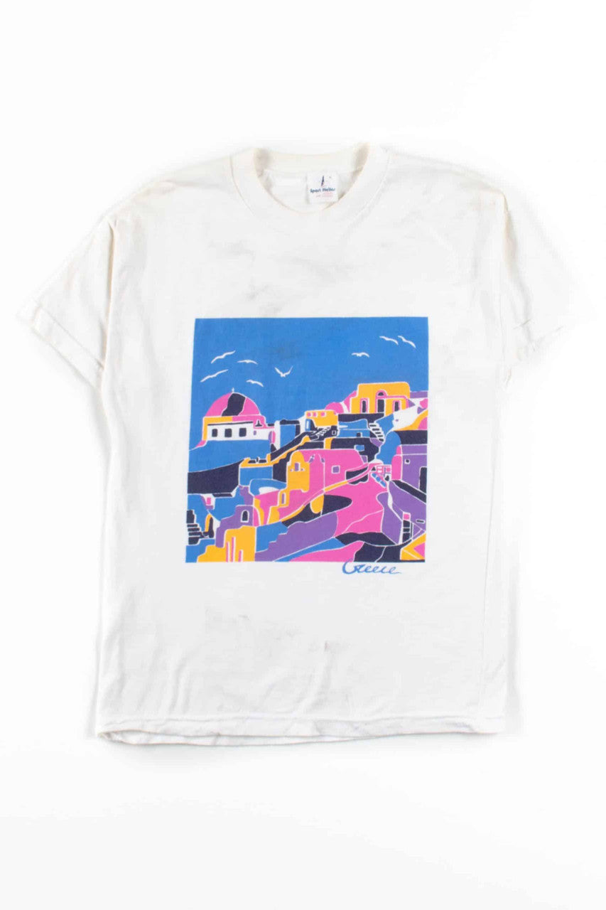 Greece Neon Town T-Shirt