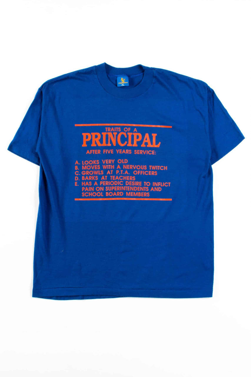 Traits Of A Principal T-Shirt (Single Stitch)