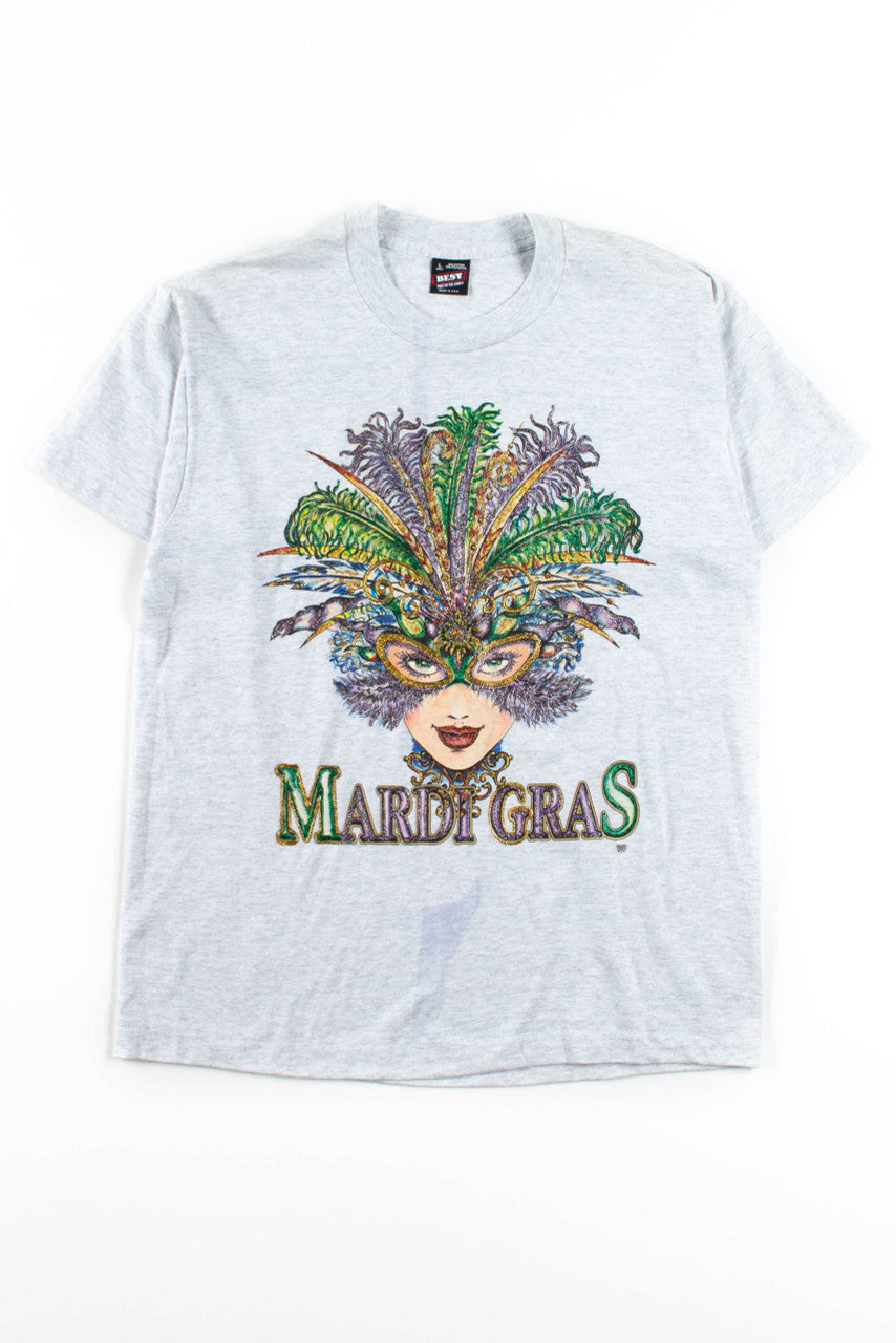 Mardi Gras Feather Mask T-Shirt