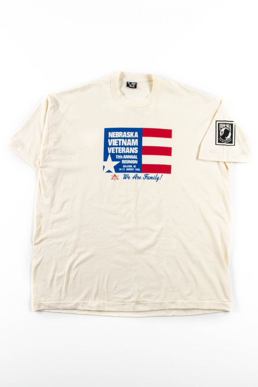 Nebraska Vietnam Veterans T-Shirt (1995, Single Stitch)