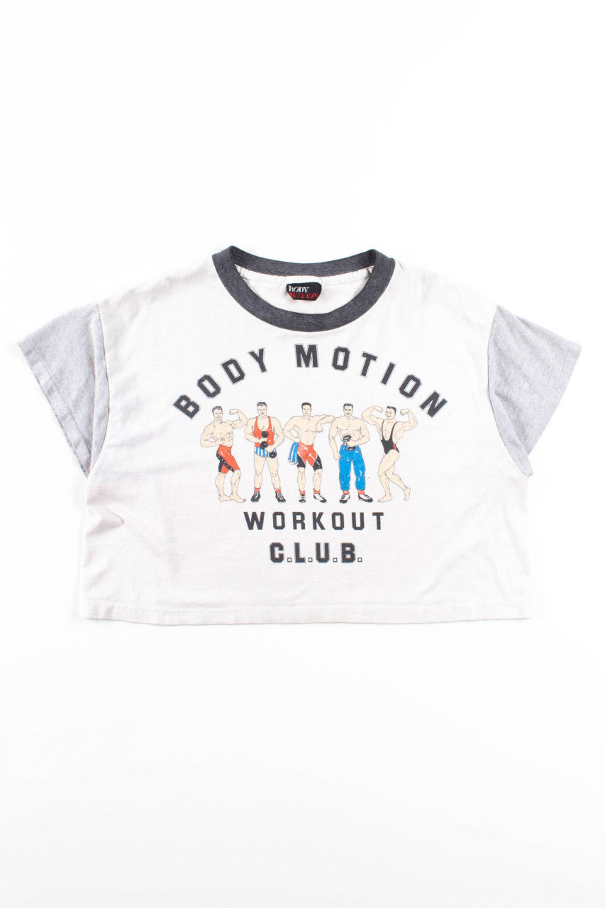 Body Motion Workout Club Cropped T-Shirt (Single Stitch)