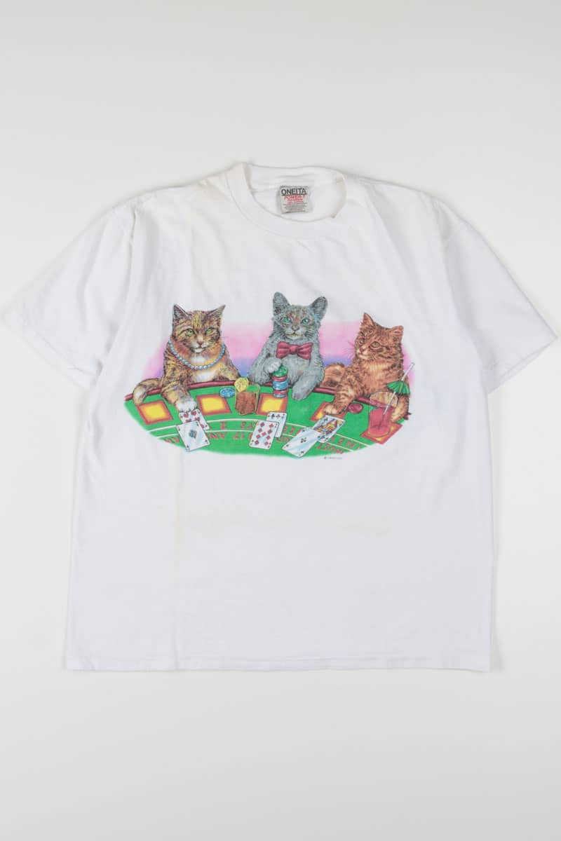 Poker Cats T-Shirt (Single Stitch)
