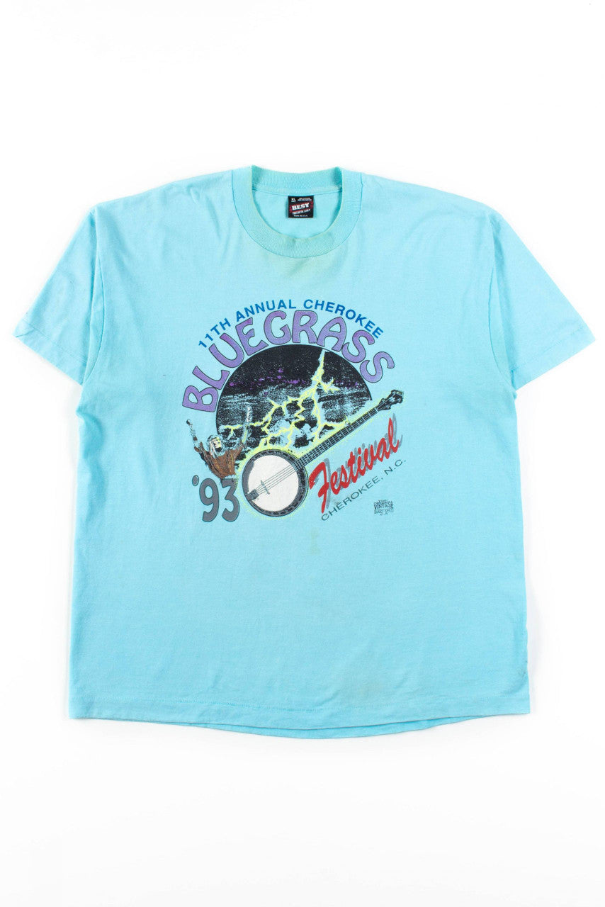 Cherokee Bluegrass Festival T-Shirt (1993, Single Stitch)