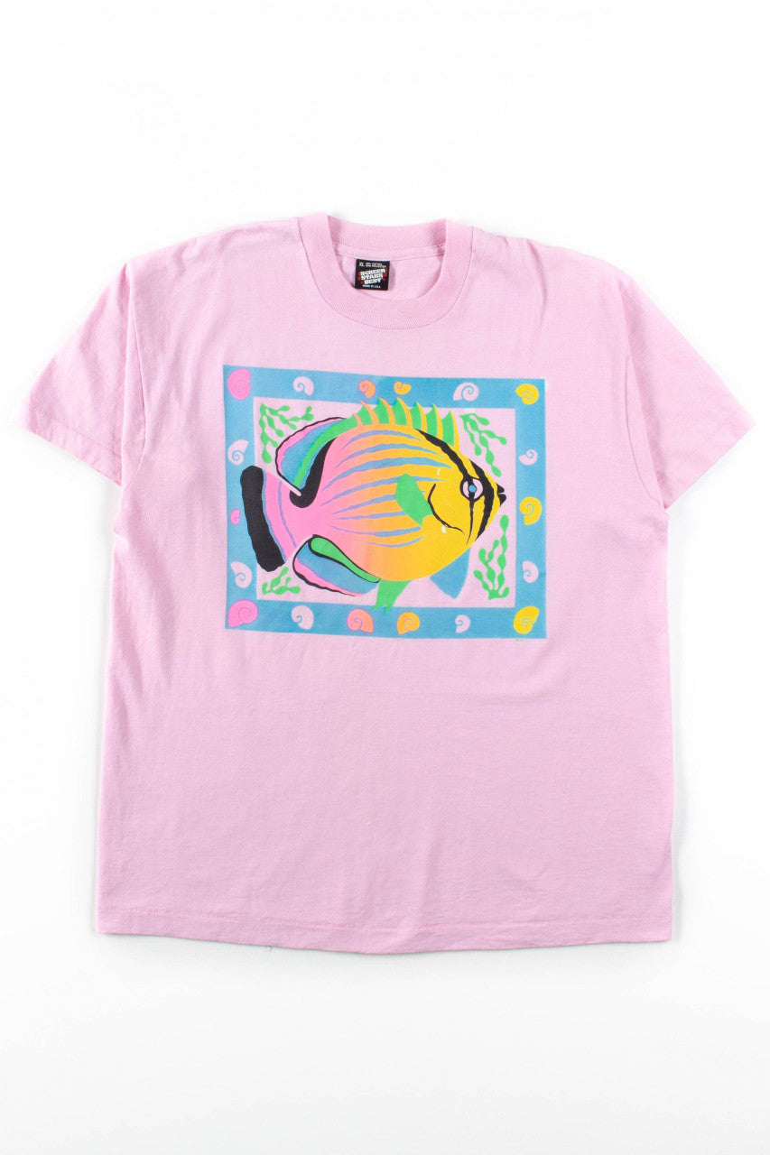 Rainbow Tropical Fish T-Shirt (Single Stitch)