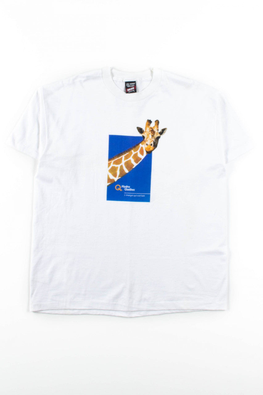 Hydro Quebec Giraffe T-Shirt (Single Stitch)