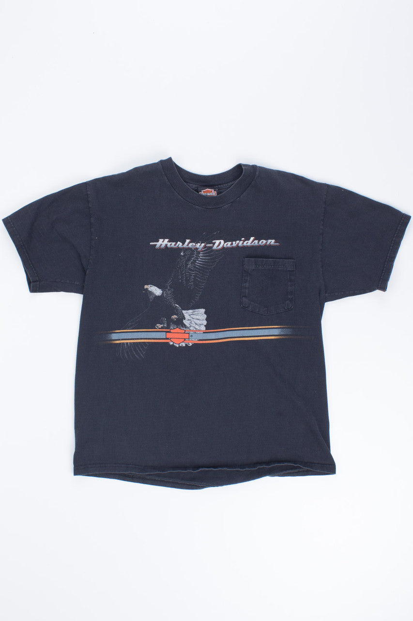 Faded 98' Harley Davidson Pocket Tee