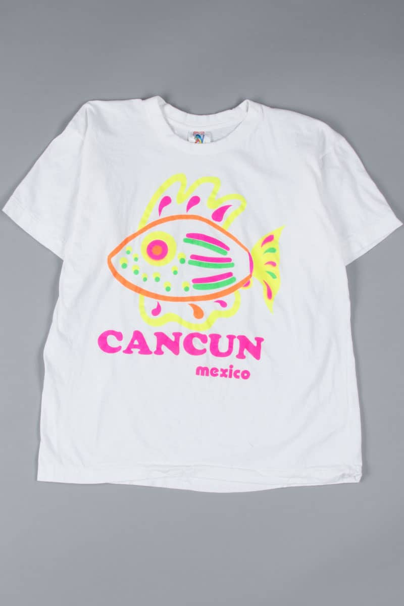 Neon Fish Cancun Mexico Souvenir T-Shirt