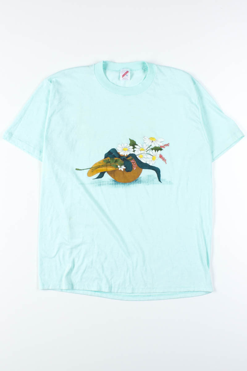 Flowers On An Upside Down Hat Tee
