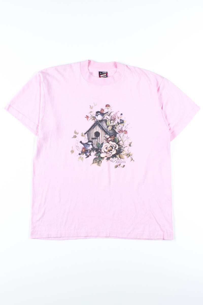 Pink Bird Feeder Tee