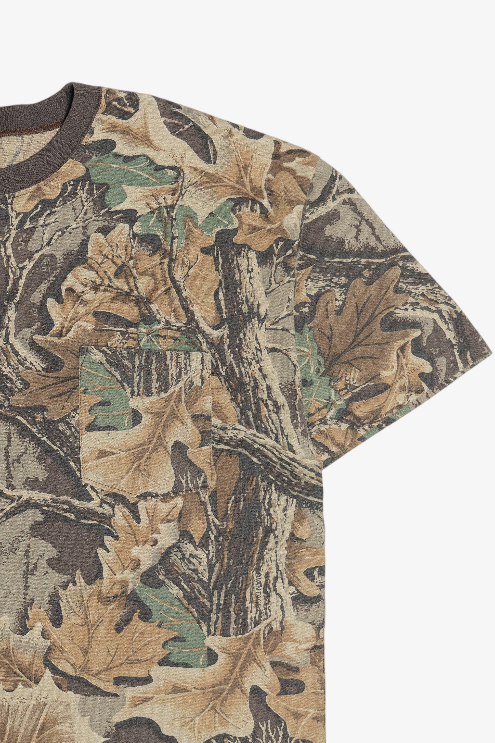 Vintage Camouflage Single Stitch Pocket T-Shirt (1990s)