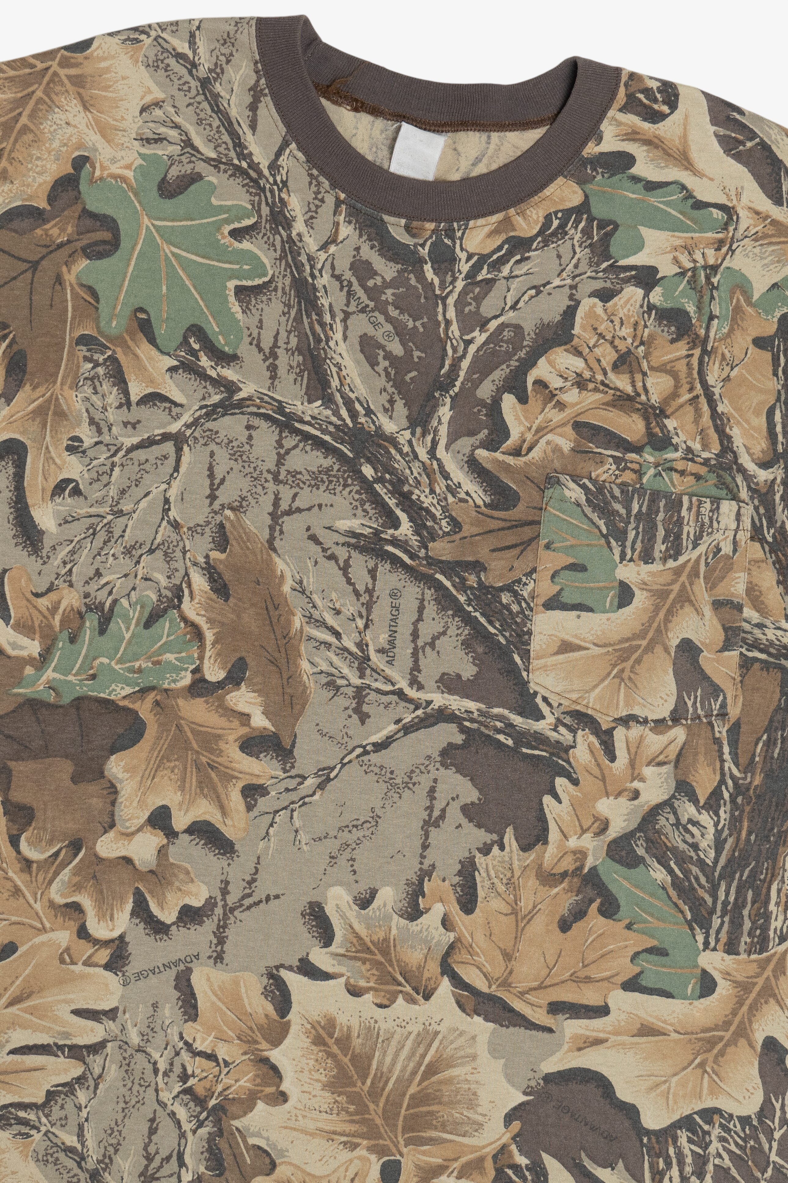 Vintage Camouflage Single Stitch Pocket T-Shirt (1990s)