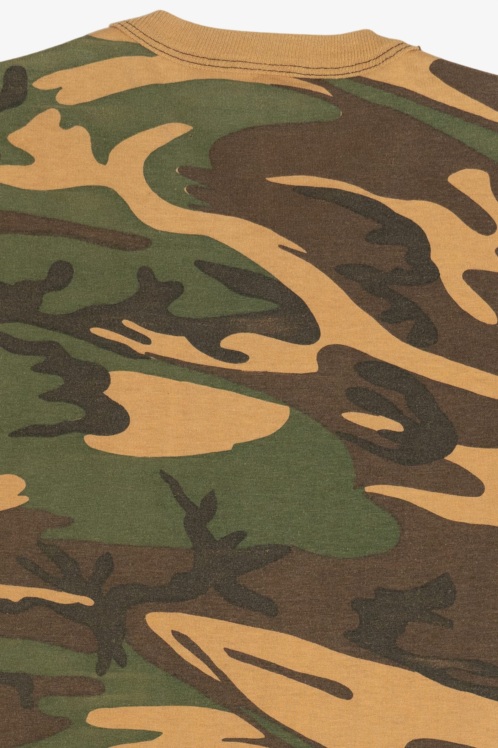 Vintage Camouflage Long Sleeve Ringer T-Shirt (1990s)