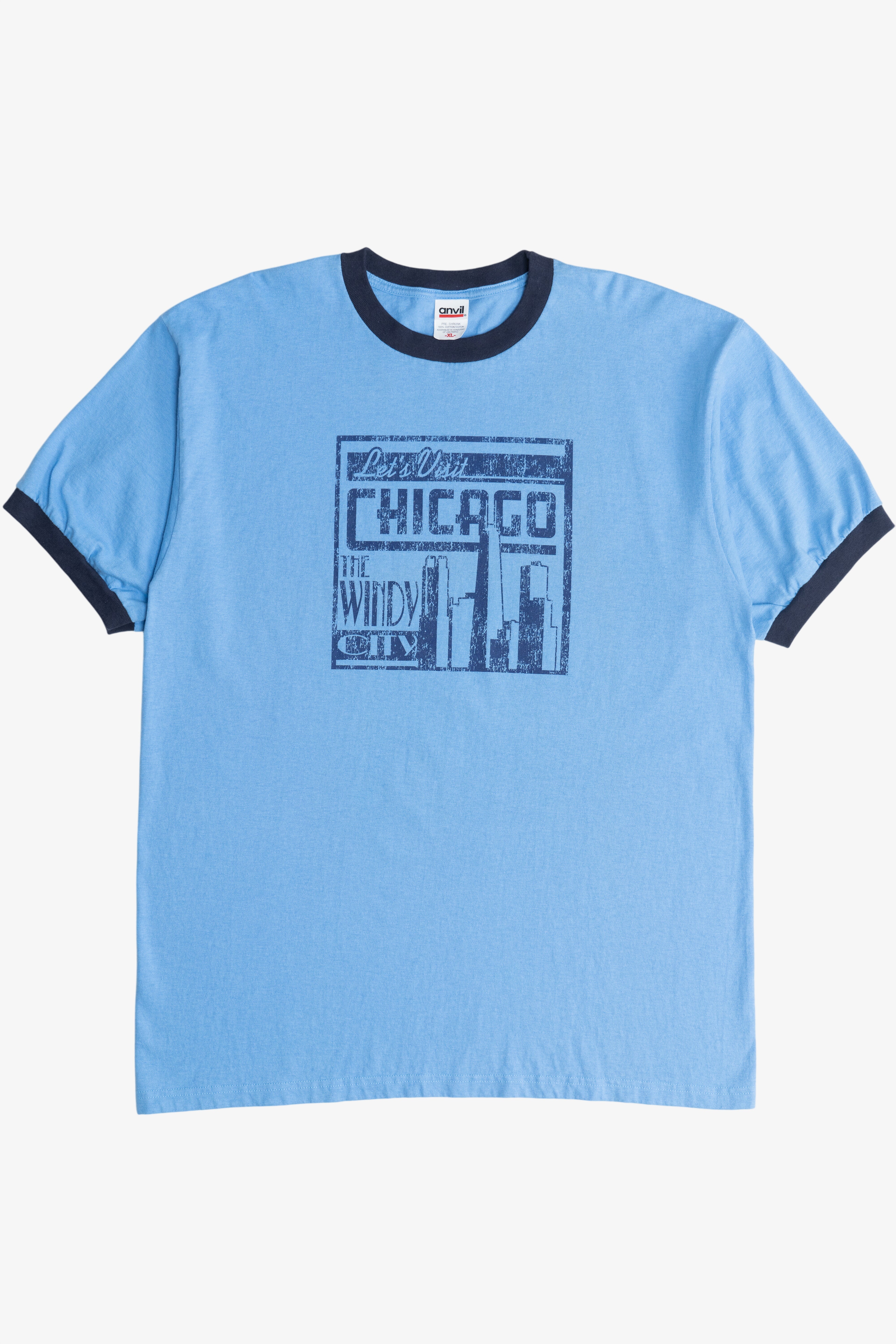 Chicago "The Windy City" Tourist Ringer T-Shirt (2010s)