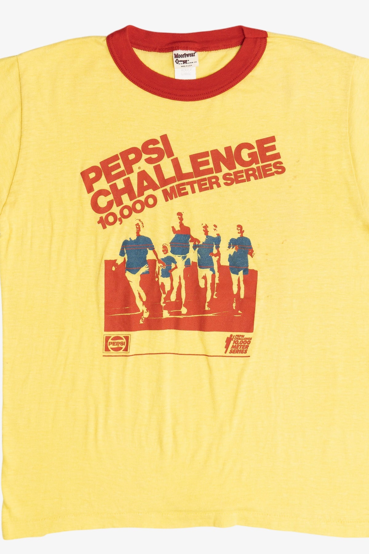 Vintage "Pepsi Challenge" 10,000 Meter Series Ringer T-Shirt (1970s)