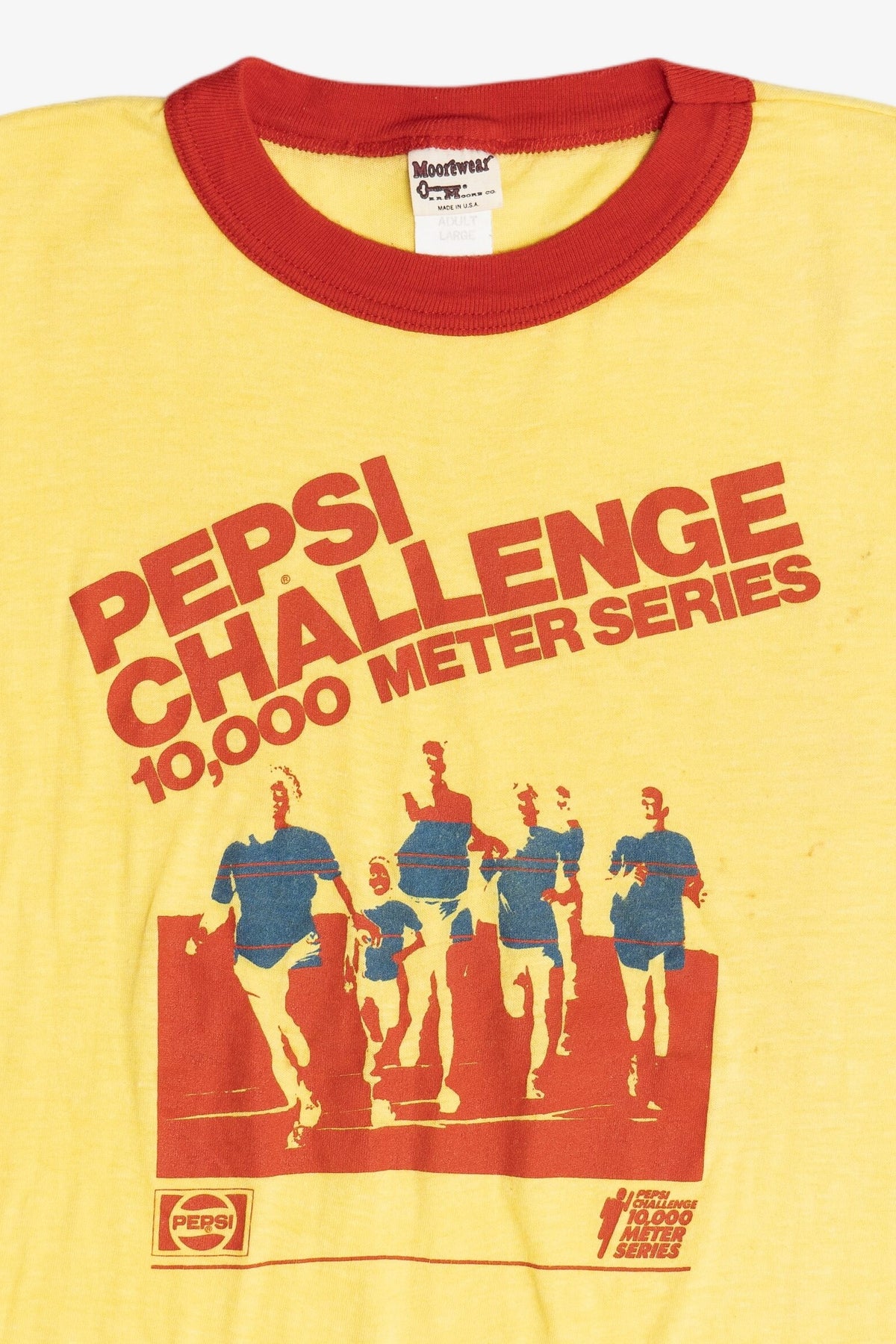 Vintage "Pepsi Challenge" 10,000 Meter Series Ringer T-Shirt (1970s)