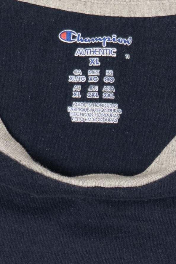 Navy Blue Champion Ringer T-Shirt (2010s)