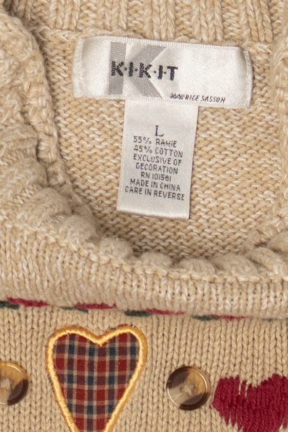 Vintage Embroidered Gingerbread Baker Sweater (1990s)