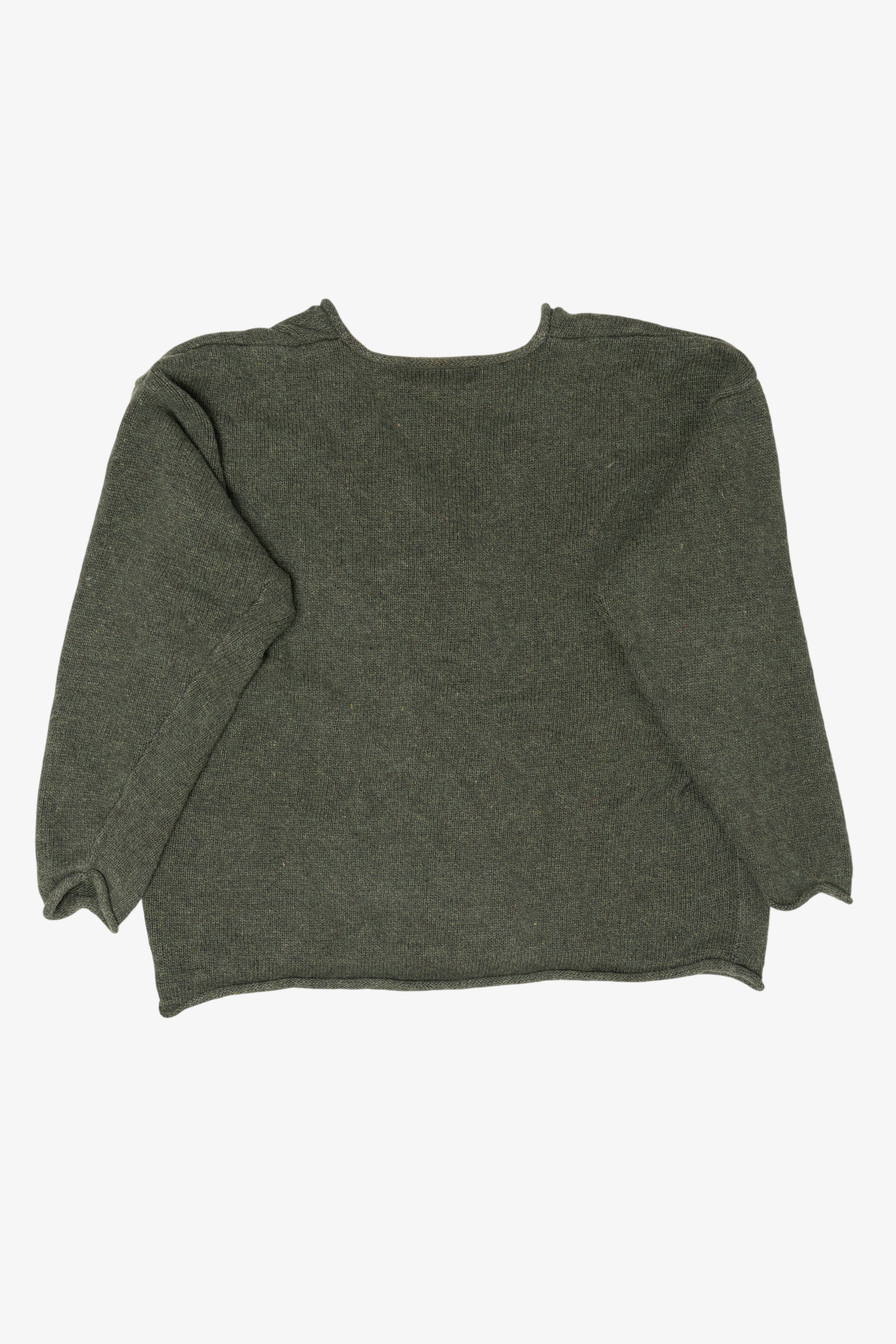 Vintage Green Mandal Bay Autumn Apple Teacher Cardigan Sweater (1990s)