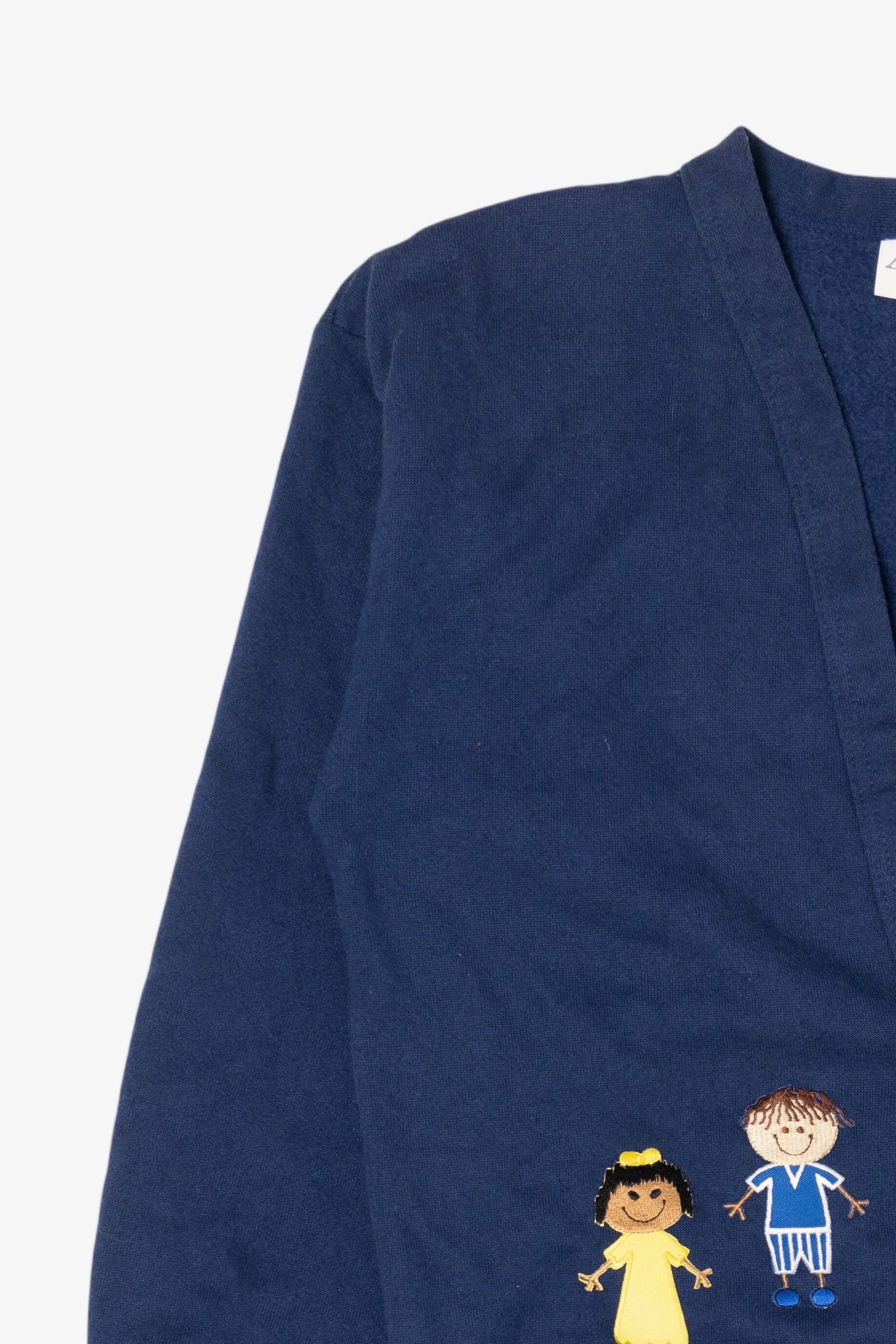 Vintage Navy Blue A1A Sportswear Teacher Cardigan Sweater (1990s)