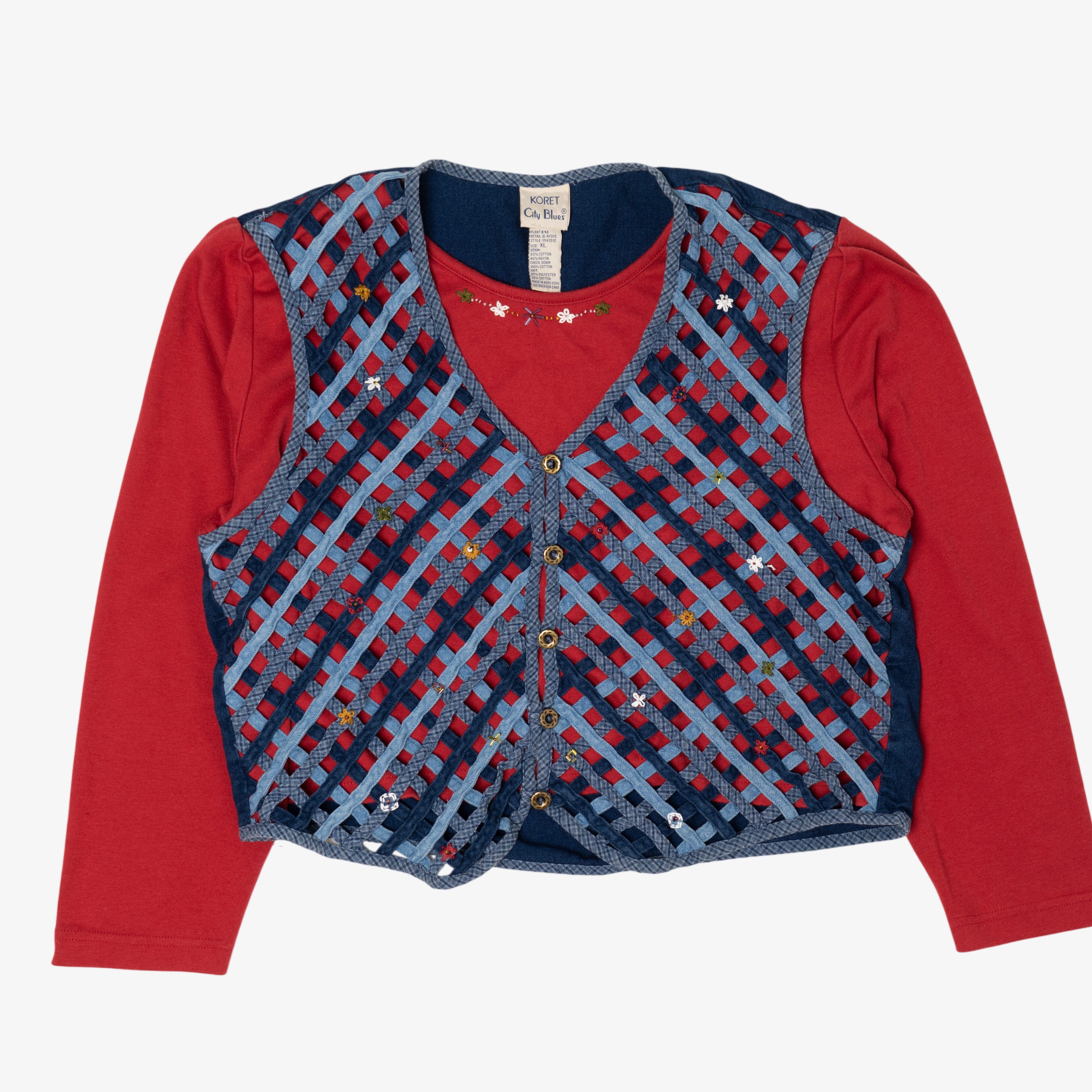 Vintage Koret Lattice Vest Sweater (1990s)