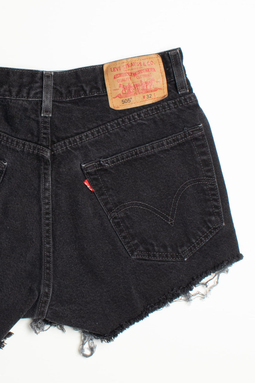 Black Cutoff Levi Denim Shorts